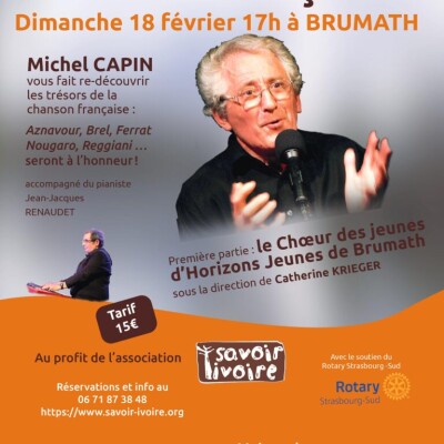 Brumath : concert de chansons françaises ce dimanche 18 février cover