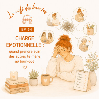 EP 64 CHARGE EMOTIONNELLE: quand prendre soin des autres te mène au burn-out cover