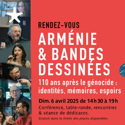 Les rendez-vous du salon de lecture - "Arménie et bandes dessinées,110 ans après le génocide : identités, mémoires, espoirs" cover