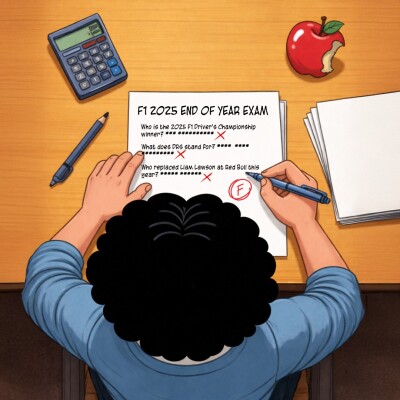 F1 2025 End of Year Exam: It’s time to test if Reem has retained any F1 knowledge this year or not! cover