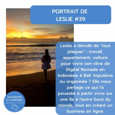 Portrait #39 - Leslie est partie vivre à Bali cover