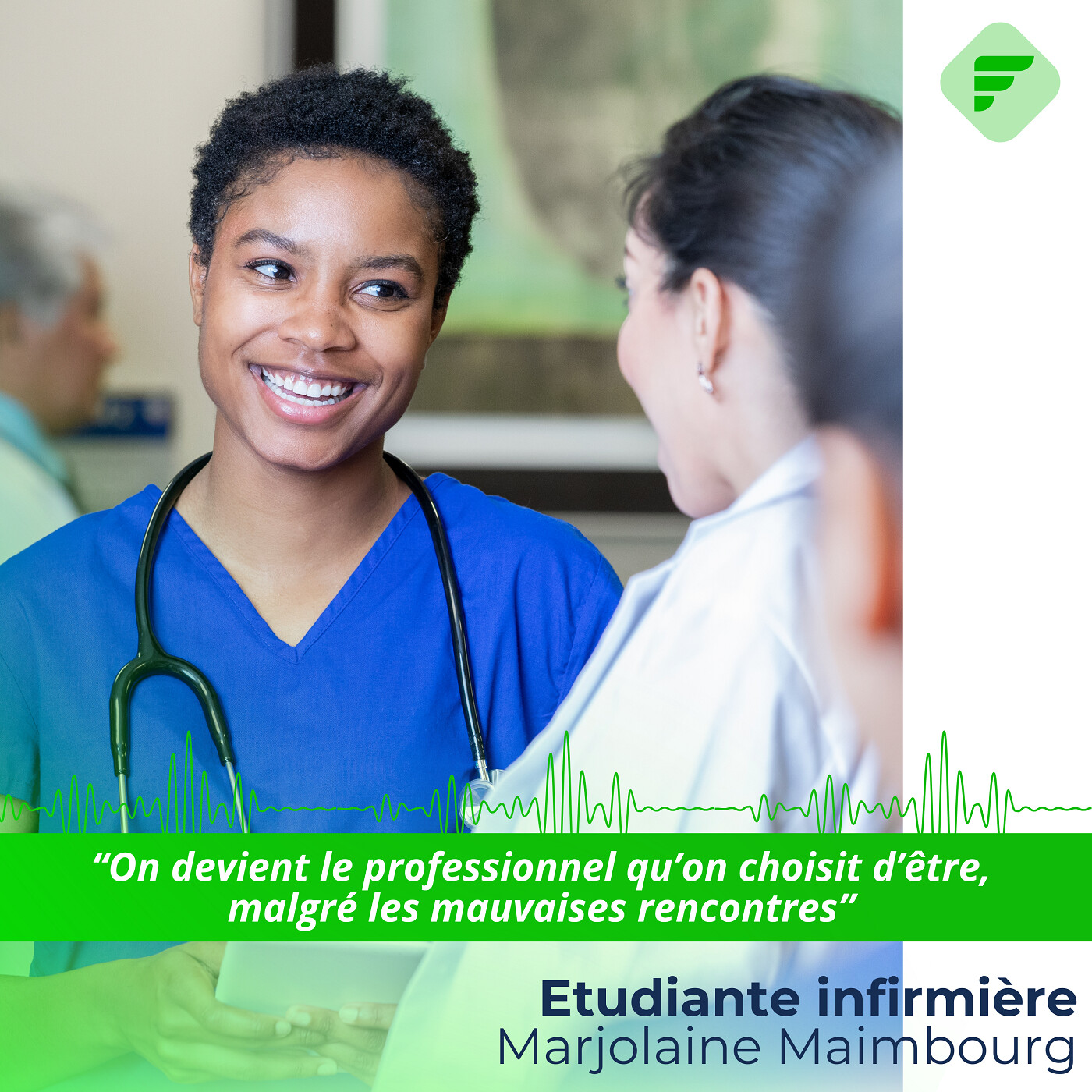 "On devient le professionnel qu’on choisit d’être, malgré les mauvaises rencontres", Marjolaine, ex-coiffeuse et étudiante infirmière