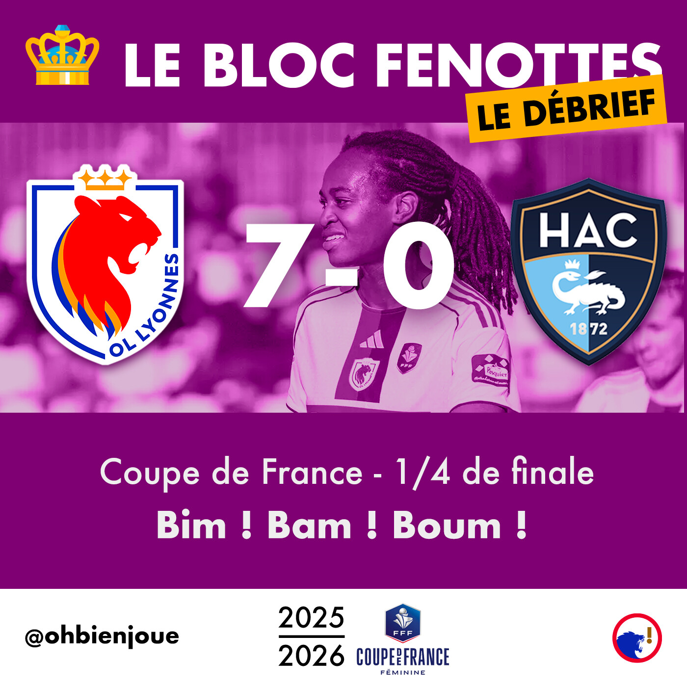 Le Bloc Fenottes - Le Débrief | OL Lyonnes - Le Havre (7-0) | Coupe de France 25-26 - Quarts de finale episode artwork