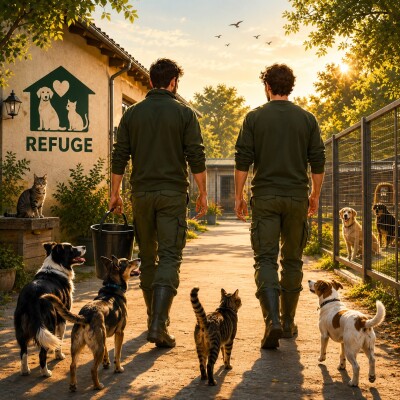 ça pat' pote - Episode 01 : Camille et Alexandre, soigneurs animaliers dans un refuge de protection animale cover