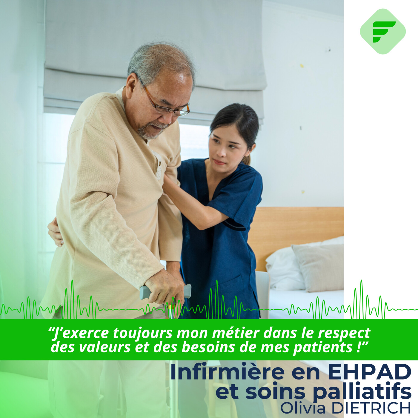 "Respecter les valeurs de mes patients !", Olivia, infirmière en EHPAD et soins palliatifs