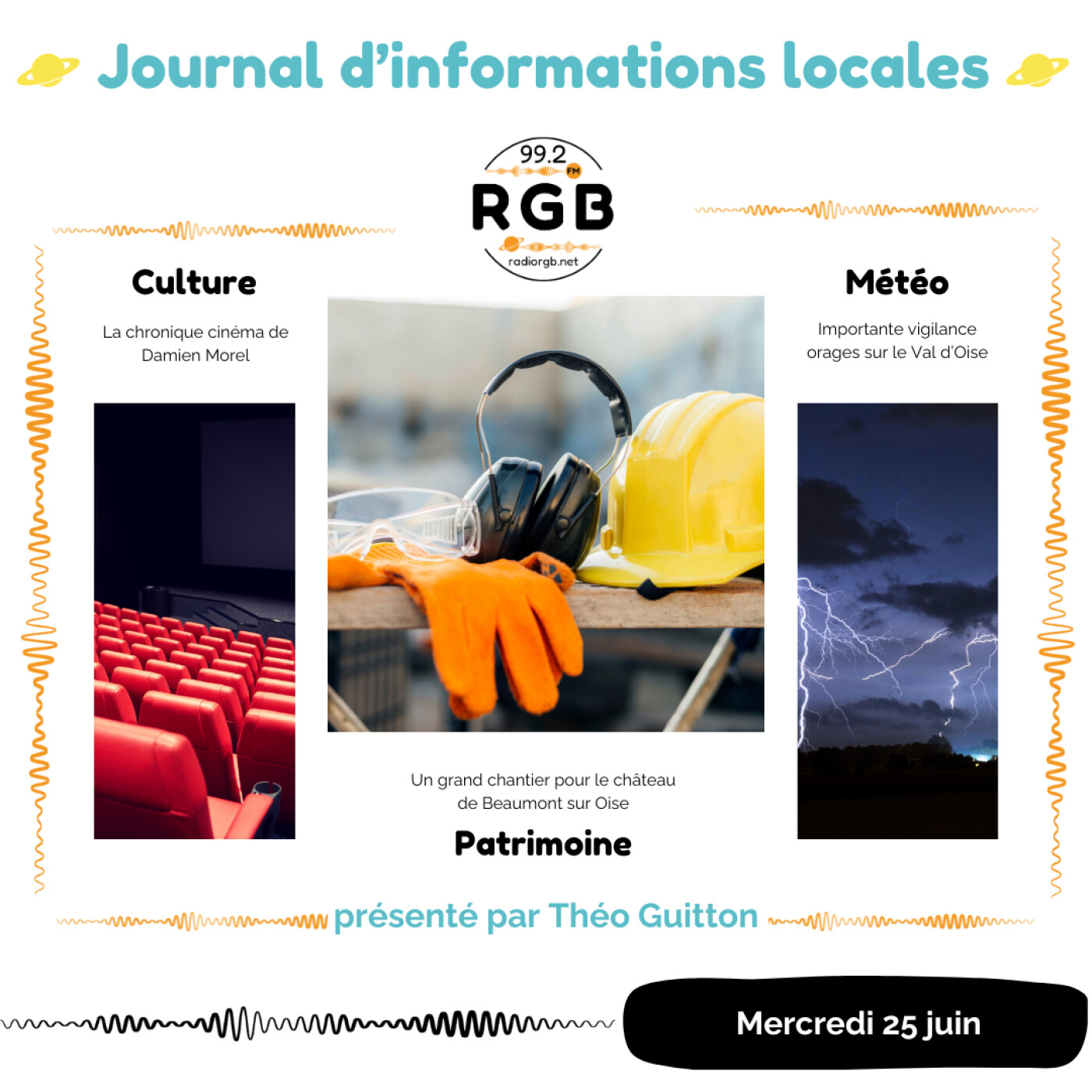 Journal du mercredi 25 juin 2025 – Radio RGB 99.2