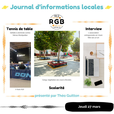 Journal du jeudi 27 mars 2025 - Radio RGB 99.2 cover