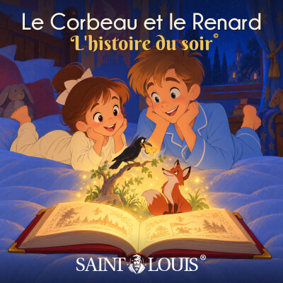 Le Corbeau et le Renard, fable de La Fontaine : histoire du soir pour enfants cover