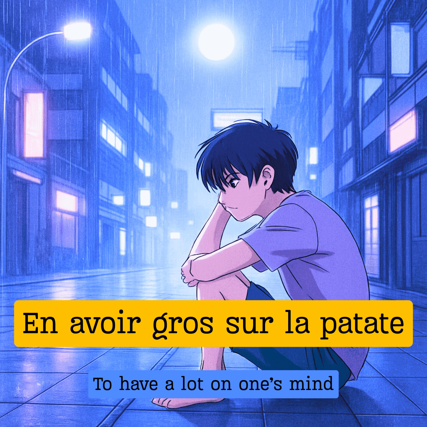 Expression française : "En avoir gros sur la patate"