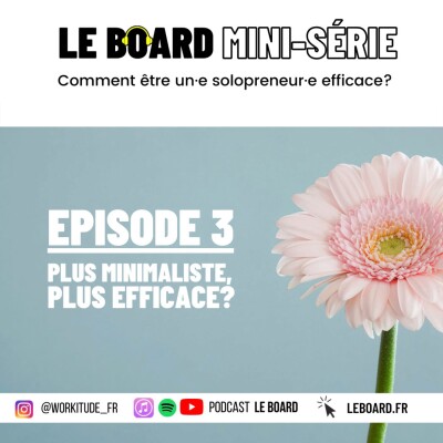 Plus minimaliste, plus efficace? 🍙  Solopreneur efficace - Mini-série collector - E3 cover