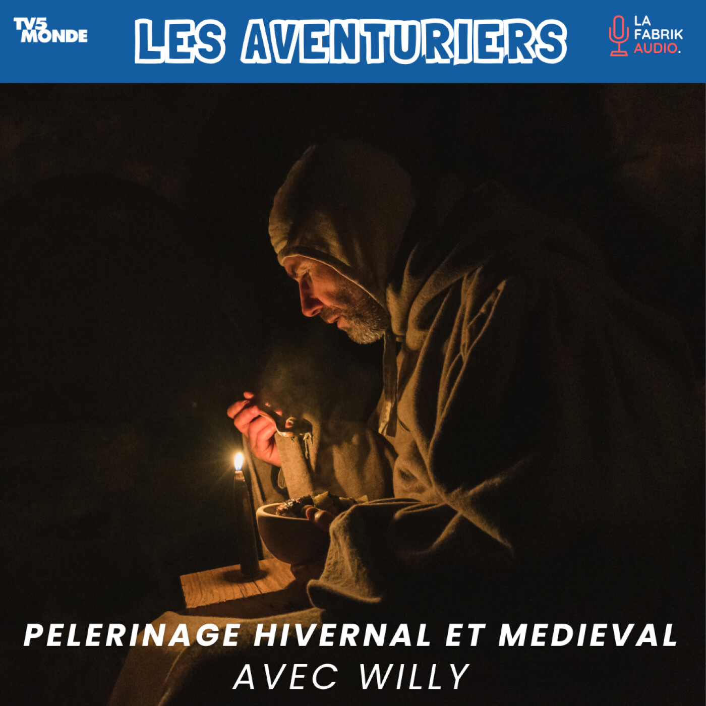 Pèlerinage hivernal et médiéval avec Willy