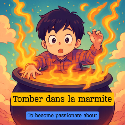 Expression française : "Tomber dans la marmite" cover