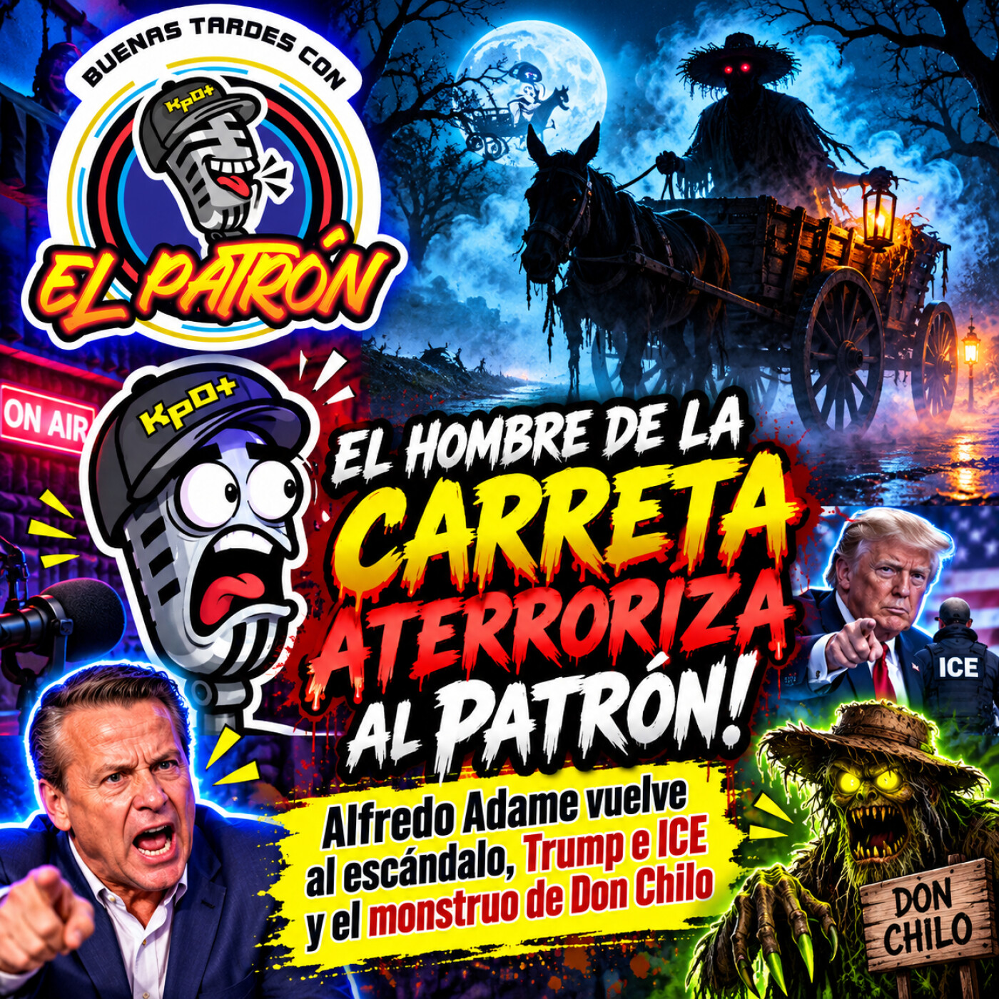 EL HOMBRE DE LA CARRETA ATERRORIZA AL PATRÓN! 👻 Alfredo Adame vuelve al escándalo, Trump e ICE y el monstruo de Don Chilo episode artwork