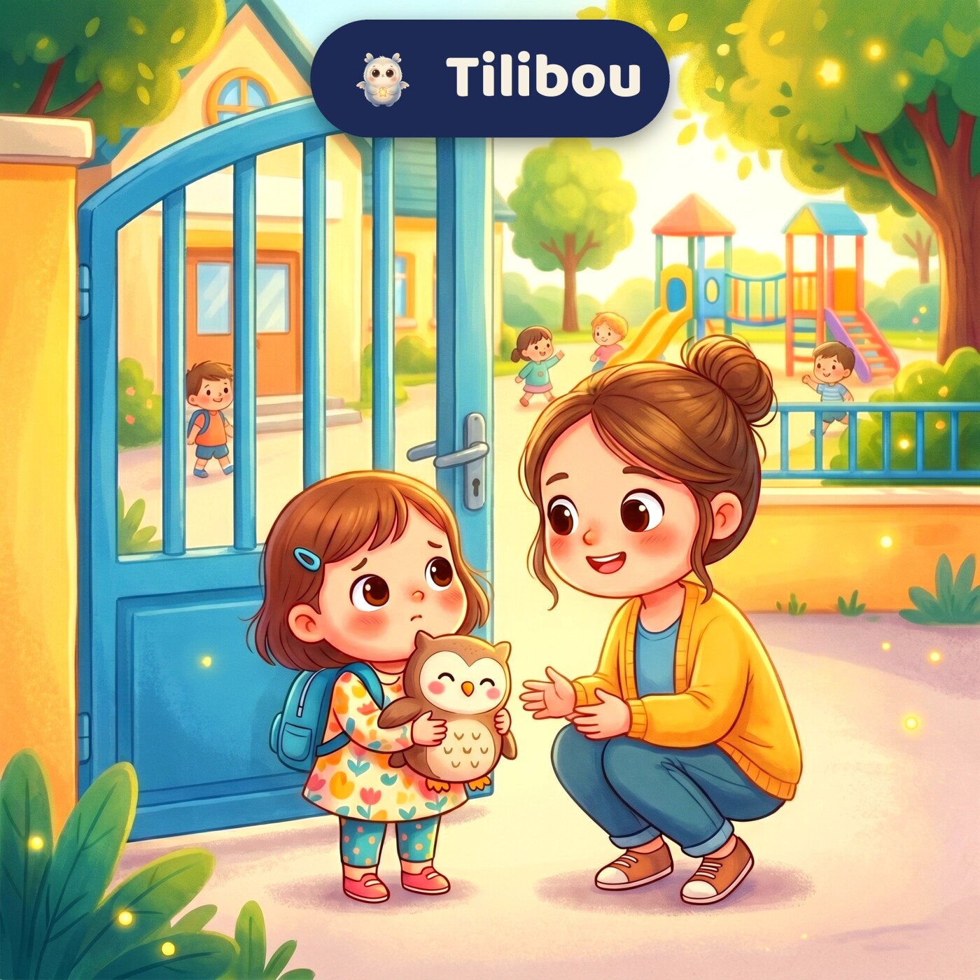 School · The Big Blue Gate · first day of preschool story · starting school · calm story for ages 3-5