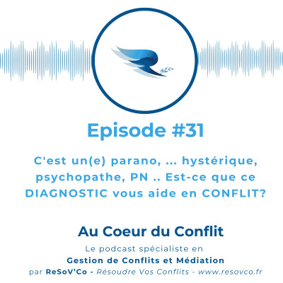 31. C'est un(e) parano, ... HYSTÉRIQUE, psychopathe, PN .. Est-ce que ce DIAGNOSTIC vous aide en CONFLIT? cover