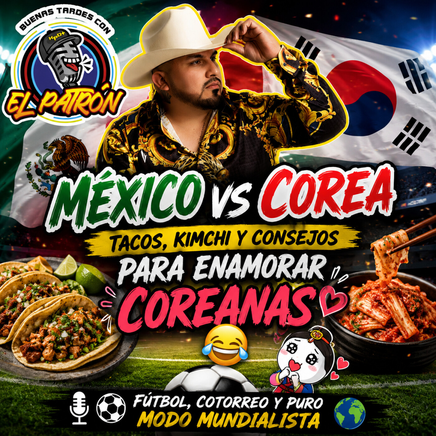 🎙️🌮⚽ México vs Corea: tacos, kimchi y consejos para enamorar coreanas 😂❤️ episode artwork