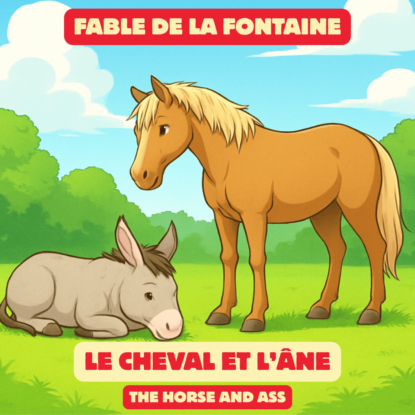 Fable de la Fontaine - Le cheval et l'âne