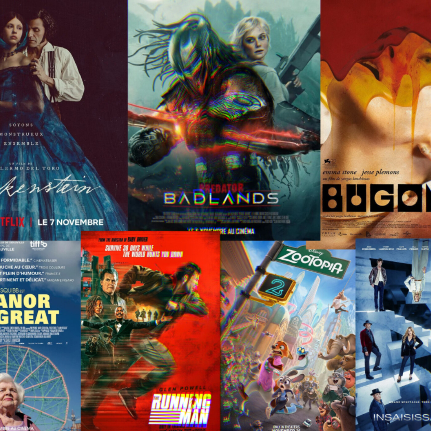 NOVEMBRE 2025 -💥Predator Badlands,🧟Frankenstein,♠️Insaisissables 3,👵🏻 Eleanor the Great,🏃🏻‍➡️Running Man,👽Bugonia,🐰Zootopie 2 episode artwork