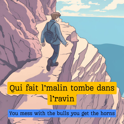 Qui fait le malin tombe dans le ravin cover
