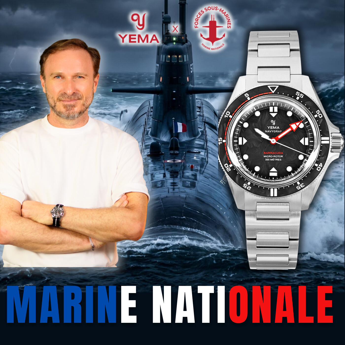 #181 ⚓️ La Marine Nationale a 400 ans 🇫🇷 Voici sa montre : La Yema Navygraf BARRACUDA episode artwork