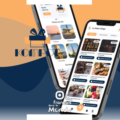 Installez l'appli Kompot une solution de cadeau à distance présentée par les créateurs cover