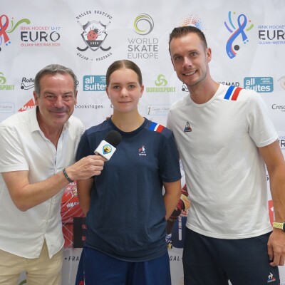 A Gujan, c'est l'Euro de Rink Hockey des U 17. Le coach de l'équipe de France Loïc et la joueuse Louise nous livrent leurs impressions cover