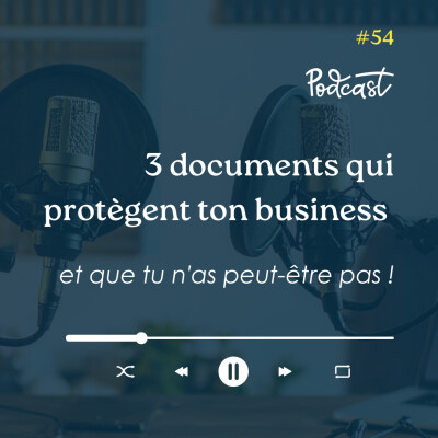 3 Minutes Pour Entreprendre #54 - 3 documents qui protègent ton business cover