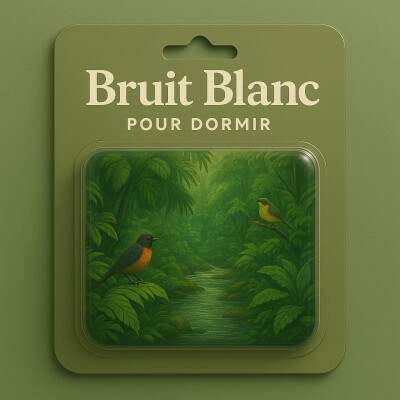 1 H Bruit Blanc pour DORMIR | Chants d'oiseaux, une rivière et une jungle vous accueille contre l'insomnie cover