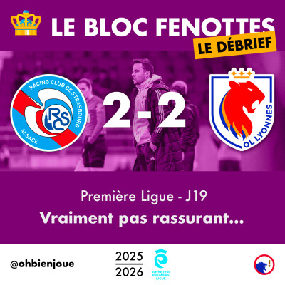 Le Bloc Fenottes - Le Débrief | Strasbourg - OL Lyonnes (2-2) | Première Ligue 25-26 - J19 cover