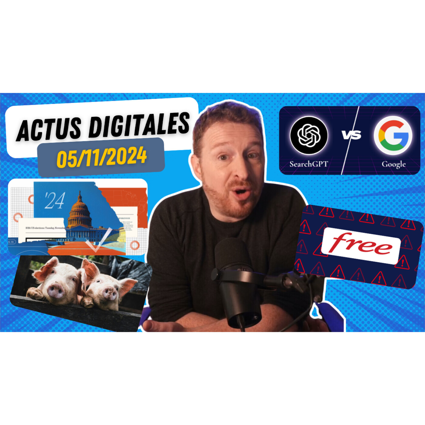 IA électorale aux US, Iban piraté, ChatGPT vs Google, cerveau ressuscité : le tech à la loupe ! episode artwork