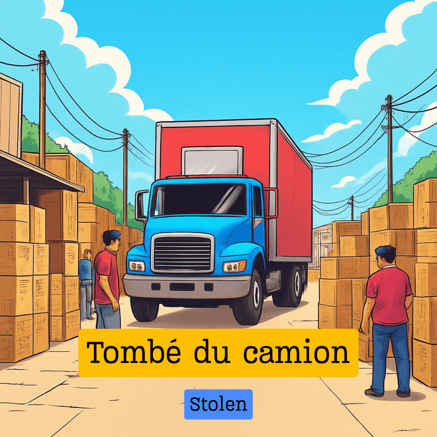 Expression française : "Tombé du camion"