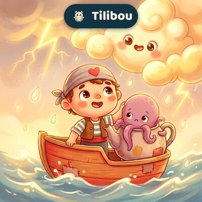 Tom el Pirata · La Sardina Real en la tormenta · cuento para el miedo a los truenos · 5 años · cuento para dormir cover