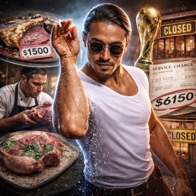 Salt Bae : Il vendait des steaks à 1 000 €… puis tout s’est effondré cover