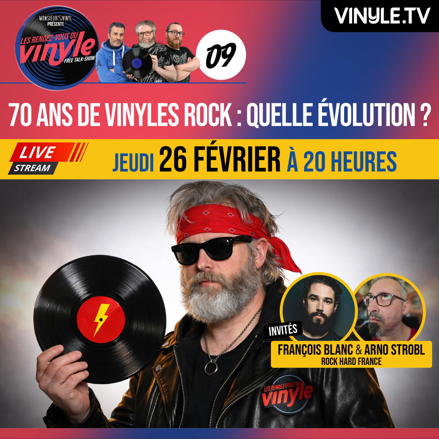 🎵☎️🤘 Les RENDEZ-VOUS du VINYLE #09 | avec FRANÇOIS BLANC & ARNO STROBL | 70 ans de Rock en vinyle : quelle évolution ? episode artwork