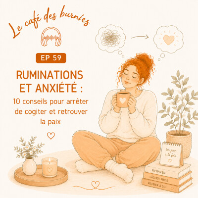 EP 59 RUMINATIONS ET ANXIÉTÉ : 10 conseils pour arrêter de cogiter et retrouver la paix cover