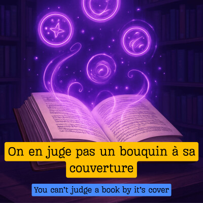 Expression française : "On ne juge pas un bouquin à sa couverture" cover