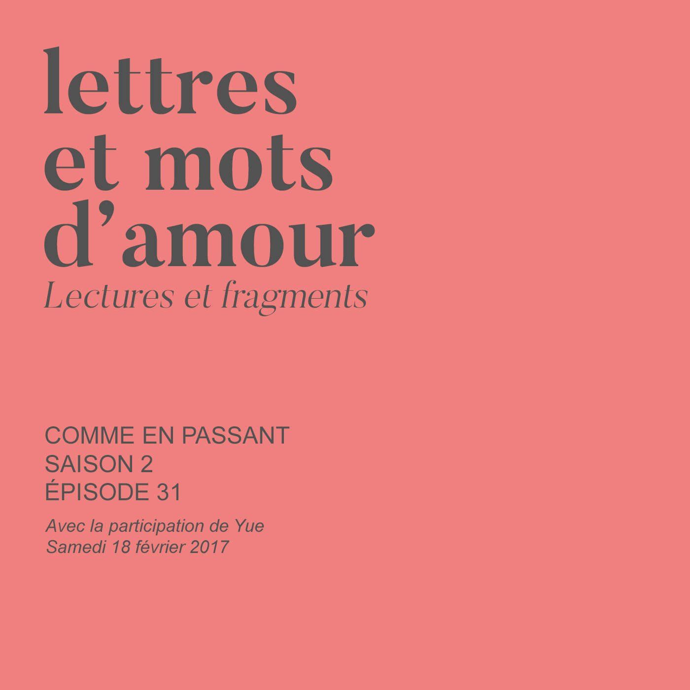 Lettres et mots d’amour