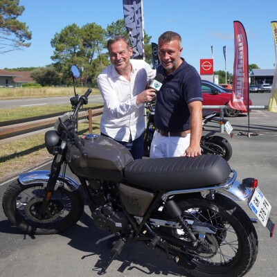 Cyril Piron nous présente les 2 modèles de moto au style très Anglais de la marque Brixton cover