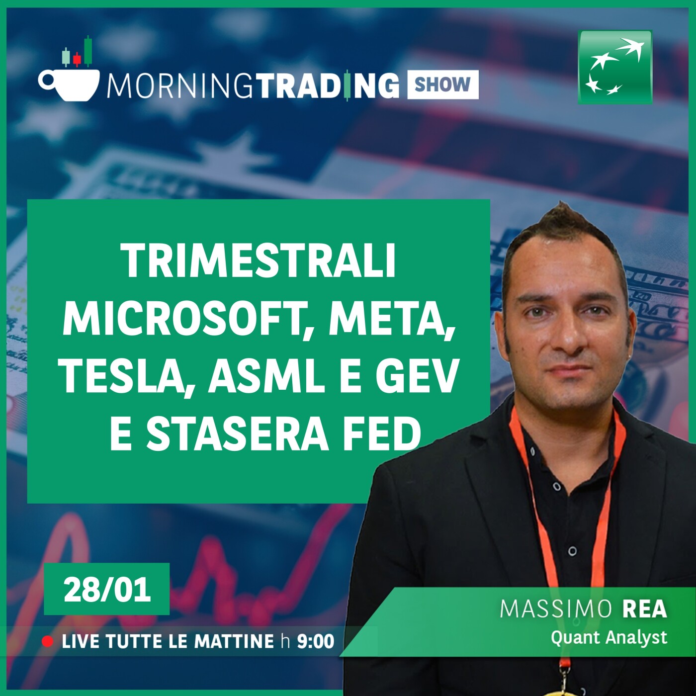 Trimestali Microsoft, Meta, Tesla. ASML e GEV e stasera FED - Morning Trading Show