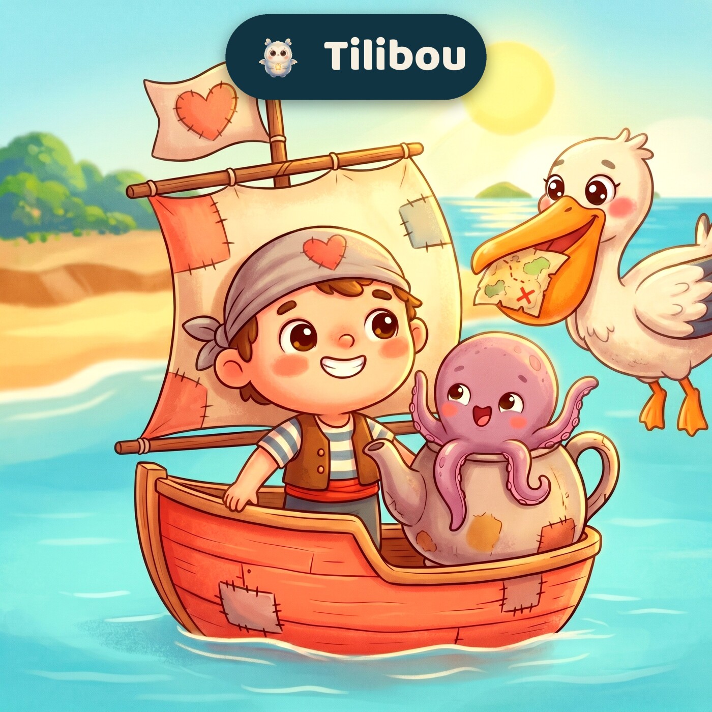 Tom el Pirata · El mapa que se comió el pelícano · cuento de aventuras en el mar · 3-5 años · podcast infantil