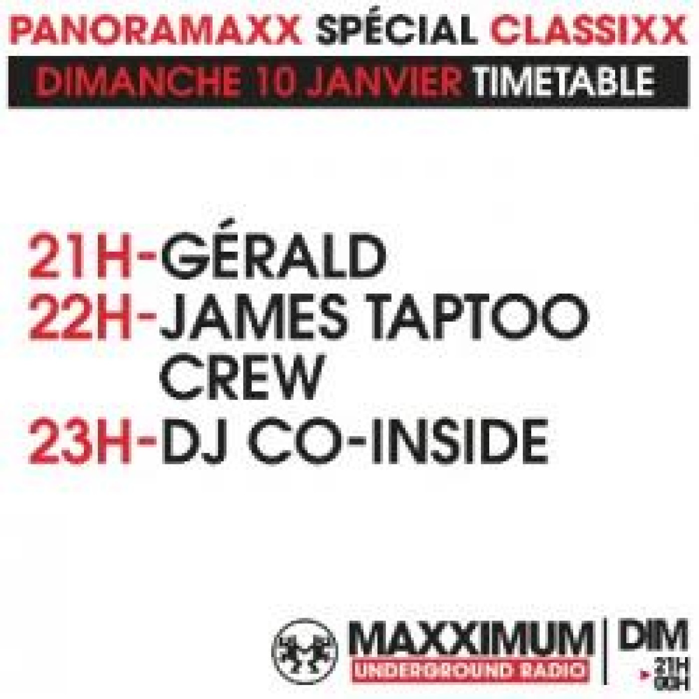 PANORAMAXX 90'S : JAMES TAPTOO CREW