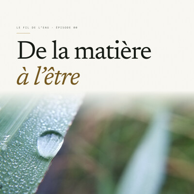 De la matière à l'être cover