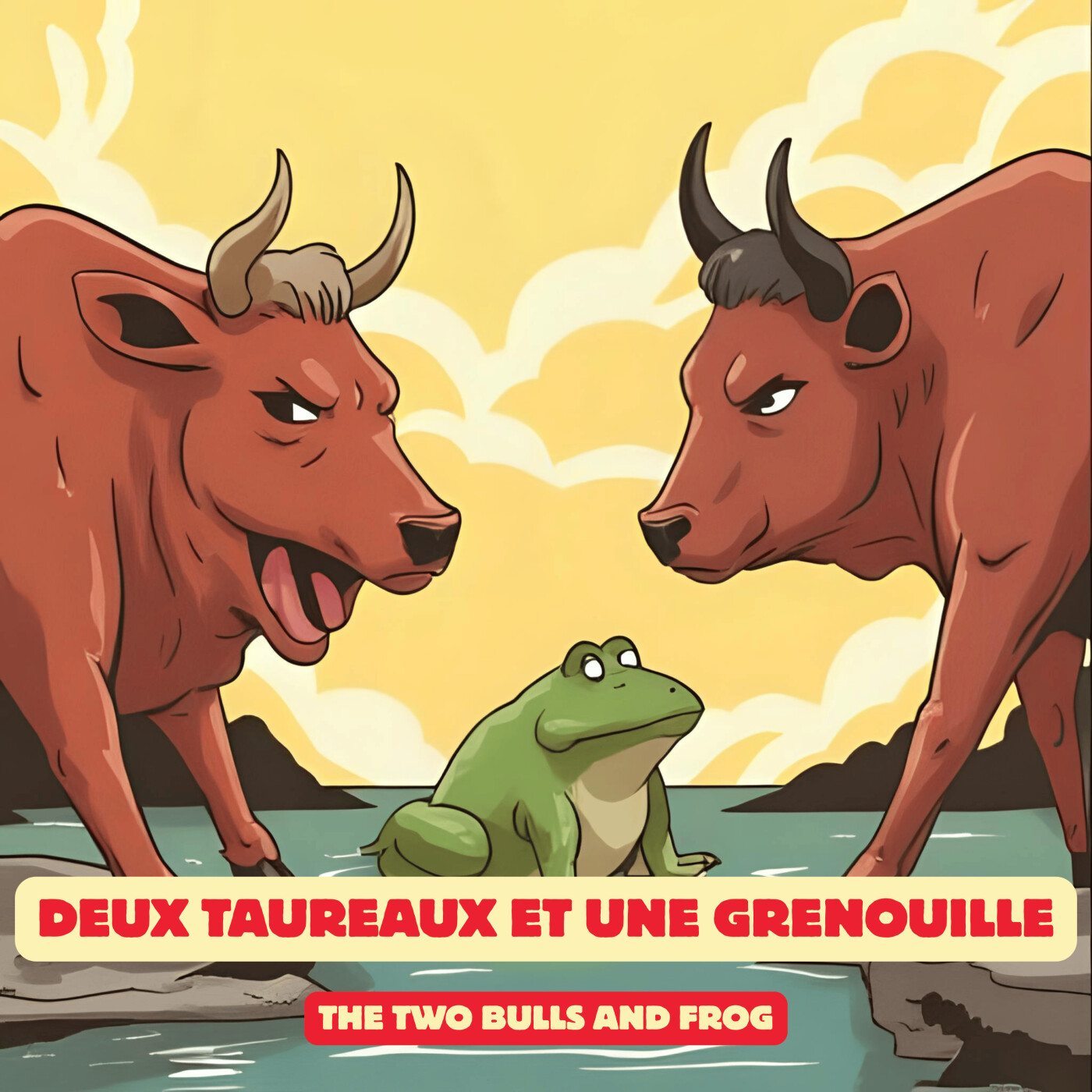 Fable de la fontaine expliquée : Deux taureaux et une grenouille