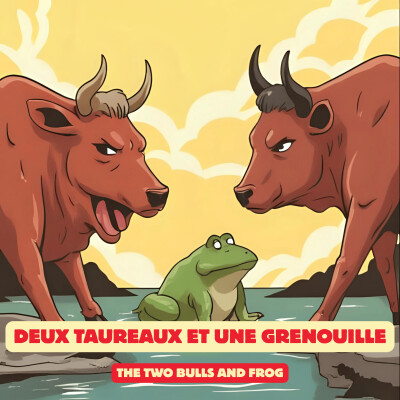Fable de la fontaine : Deux taureaux et une grenouille cover