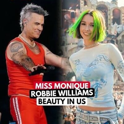 ROBBIE WILLIAMS ET MISS MONIQUE SORTENT " BEAUTY IN US " cover