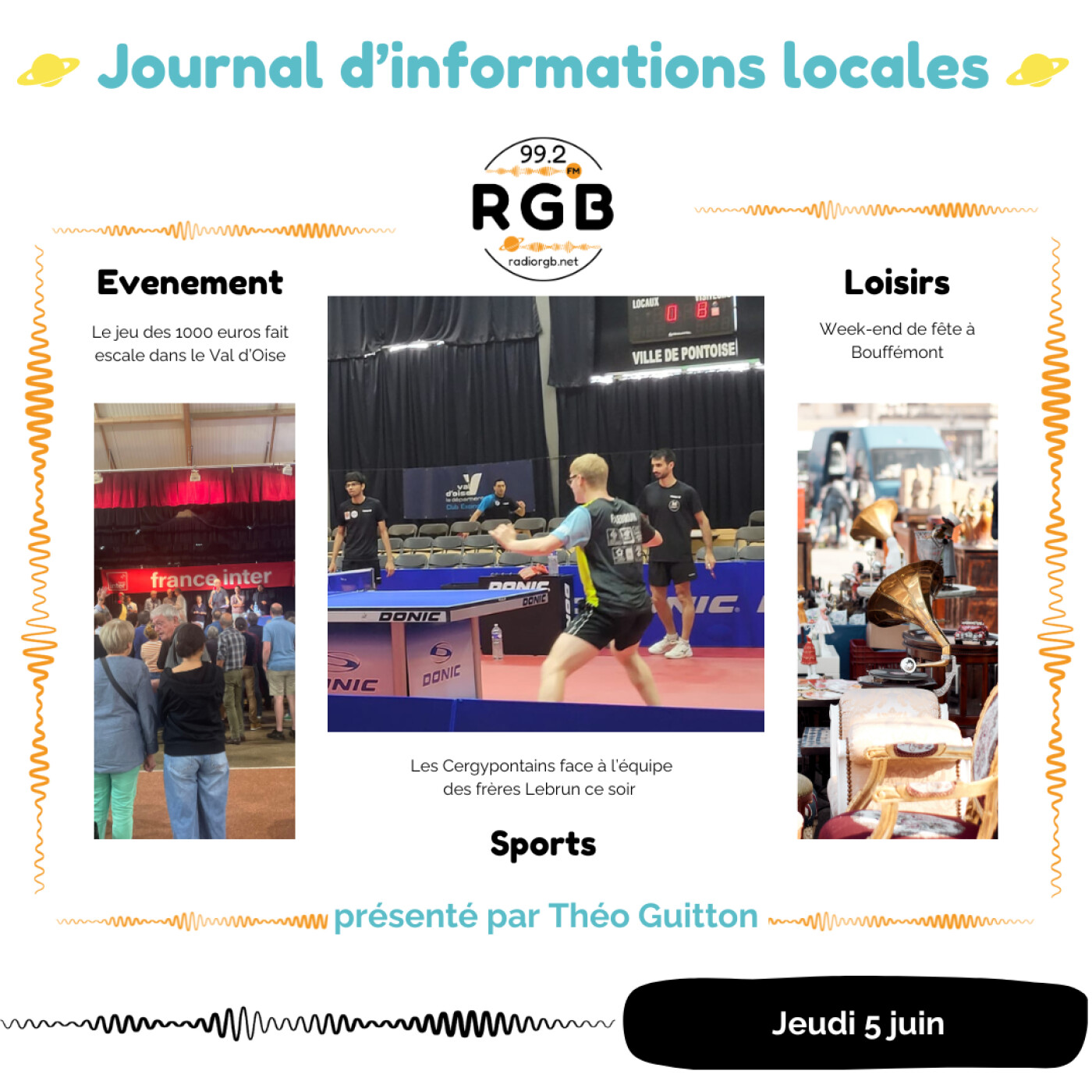 Le journal d\'informations locales - Radio RGB Cergy-Pontoise