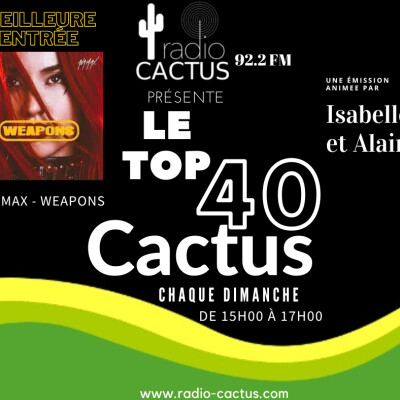 Top 40 Cactus du 25 juin 2023. cover