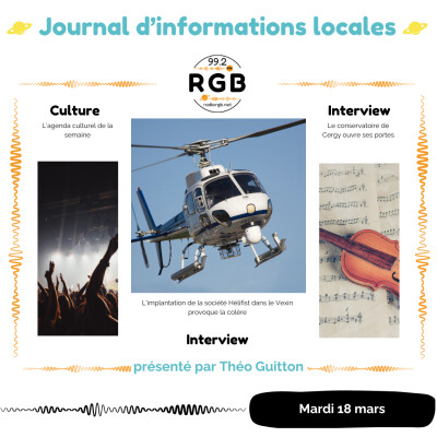 Journal du mardi 18 mars 2025 - Radio RGB 99.2 cover