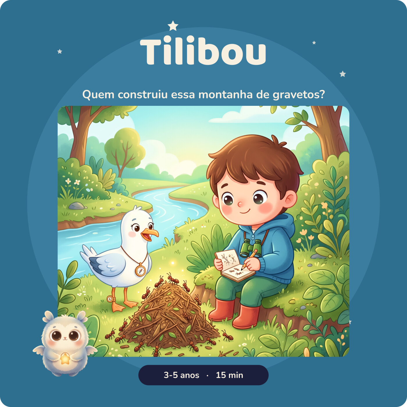 Marin · Quem construiu essa montanha de gravetos? · como vivem os castores · podcast Tilibou · história para dormir