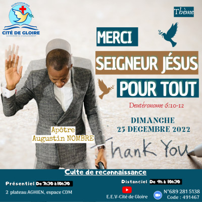 E.E.V-Cité de Gloire: Merci Seigneur Jésus pour tout ! cover